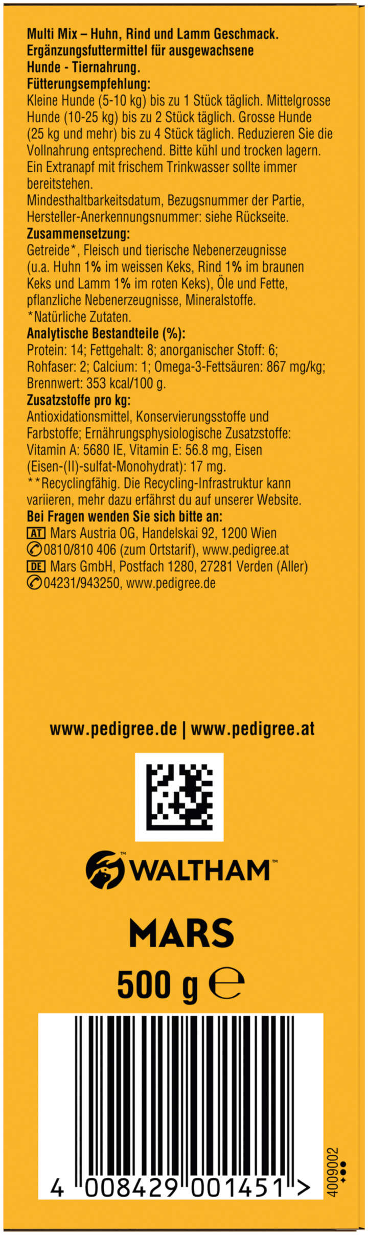 Pedigree Hundeleckerli Biscrok in 3 Geschmacksrichtungen
